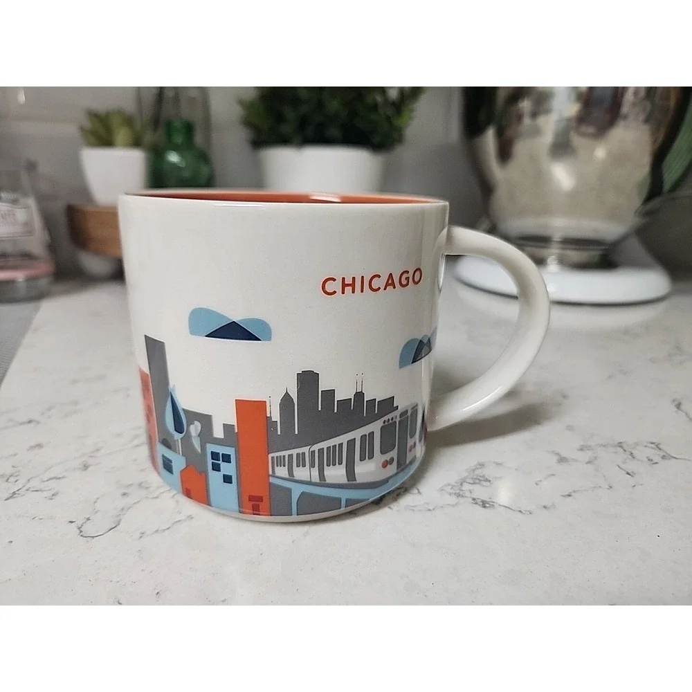 STARBUCKS 2015 Chicago You Are Here Collection Coffee Tea Mug Cup 14oz MINT